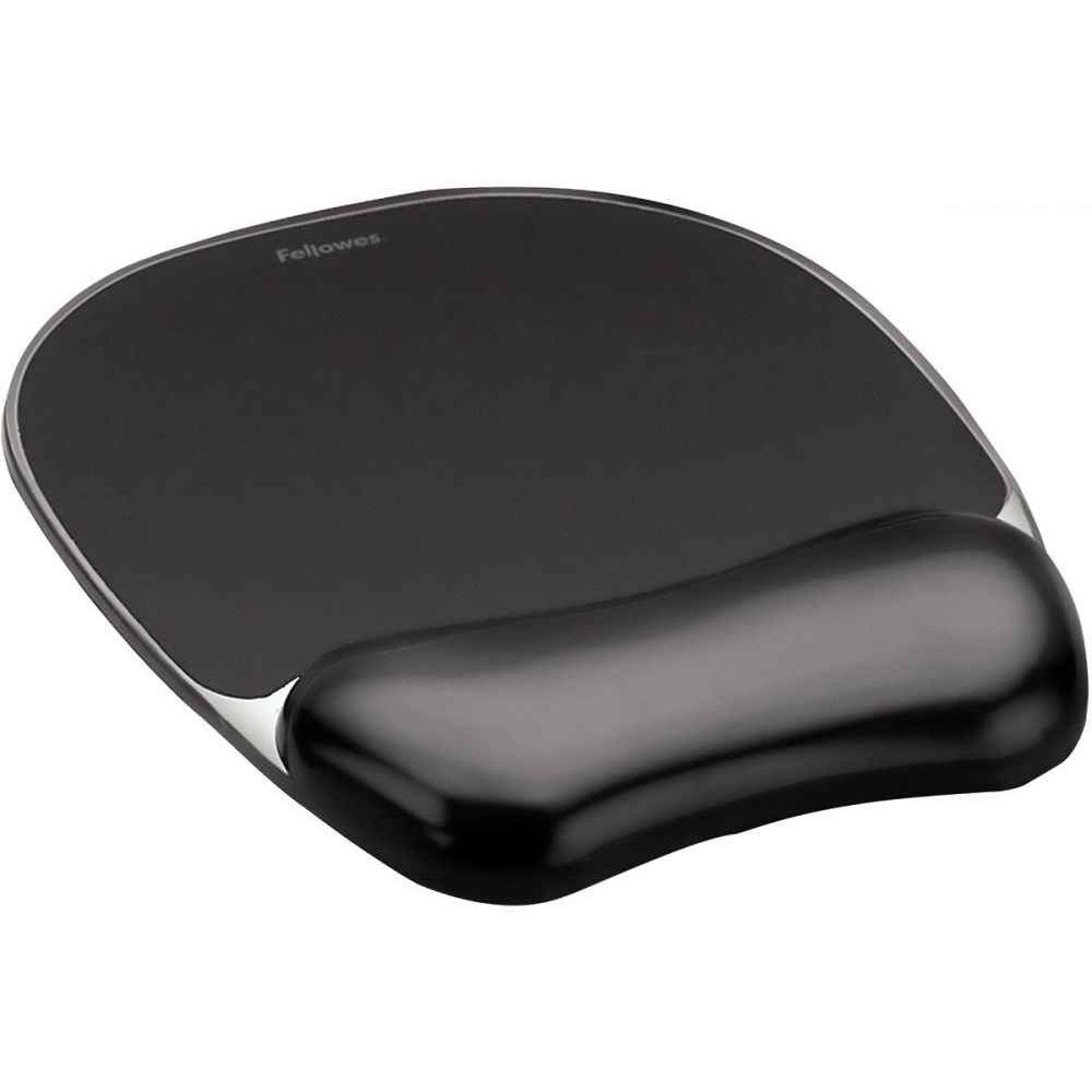 Tapis De Souris Ergonomique Avec Repose-poignet Gel - 25x23 Cm - Motif Patte De Chat Noir