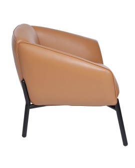 Fauteuil marron Zucca 1 place éco-cuir La Réunion 974