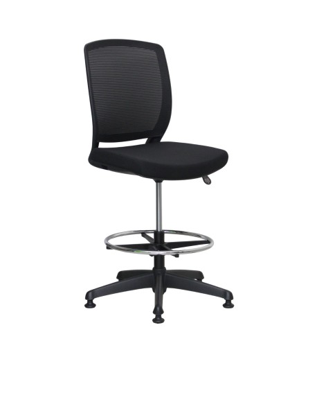 siège télescopique noir dossier maille sur patins SPRING à La Réunion 974