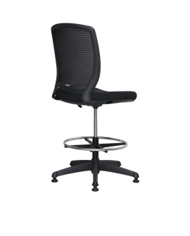 si&egrave;ge t&eacute;lescopique noir dossier maille sur patins SPRING &agrave; La R&eacute;union 974