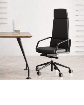 Fauteuil de direction Lead en éco cuir taupe 974 La Réunion