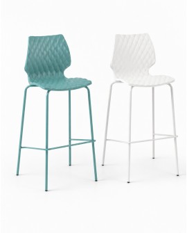 Tabouret Uni 378 de chez et al. Chaise haute &agrave; La R&eacute;union 974 couleur rouge, bleu, blanc ou vert