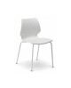 Chaise empilable italienne Uni 550 à La Réunion - bleu, vert, blanc ou rouge 