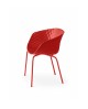 Fauteuil empilable intérieur extérieur Uni-ka 594, bleu, blanc, vert et rouge