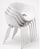 Fauteuil empilable intérieur extérieur Uni-ka 594, bleu, blanc, vert et rouge